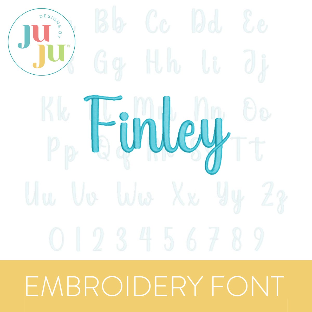 Finley Embroidery Font | Machine Embroidery Designs by JuJu