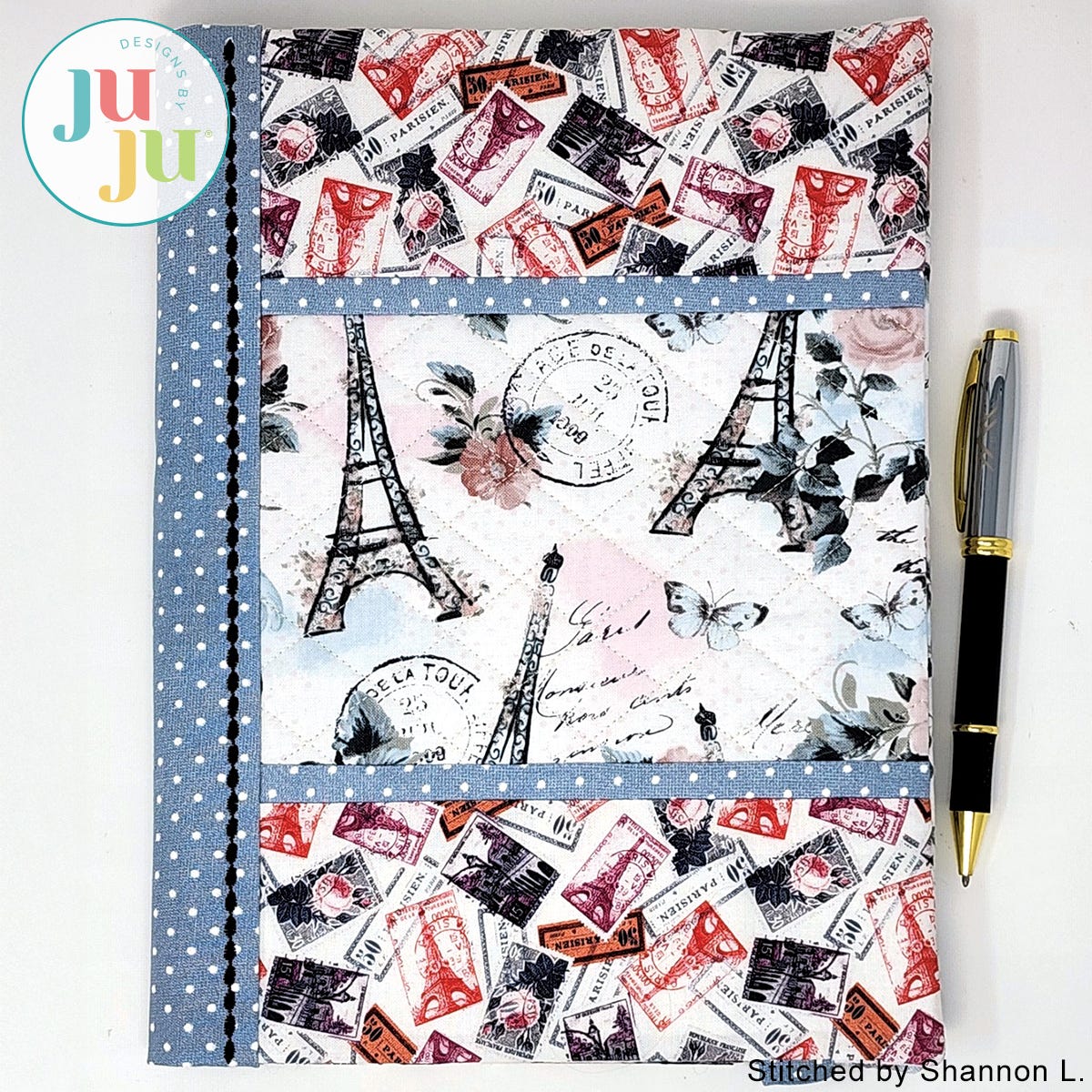 In The Hoop Composition Book Cover 4 Project by Oma's Place | Machine Embroidery Designs by JuJu