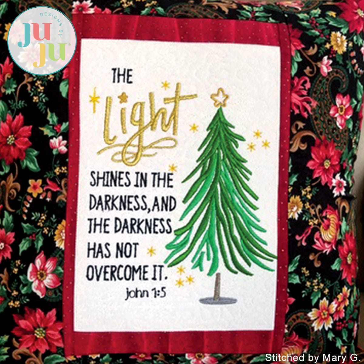 In The Hoop The Light Shines Pillow Project by Oma's Place | Machine Embroidery Designs by JuJu
