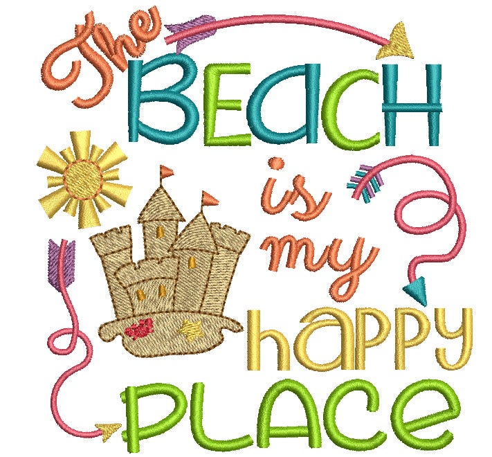 Seaside Sayings Set 1 Machine Embroidery Designs by JuJu