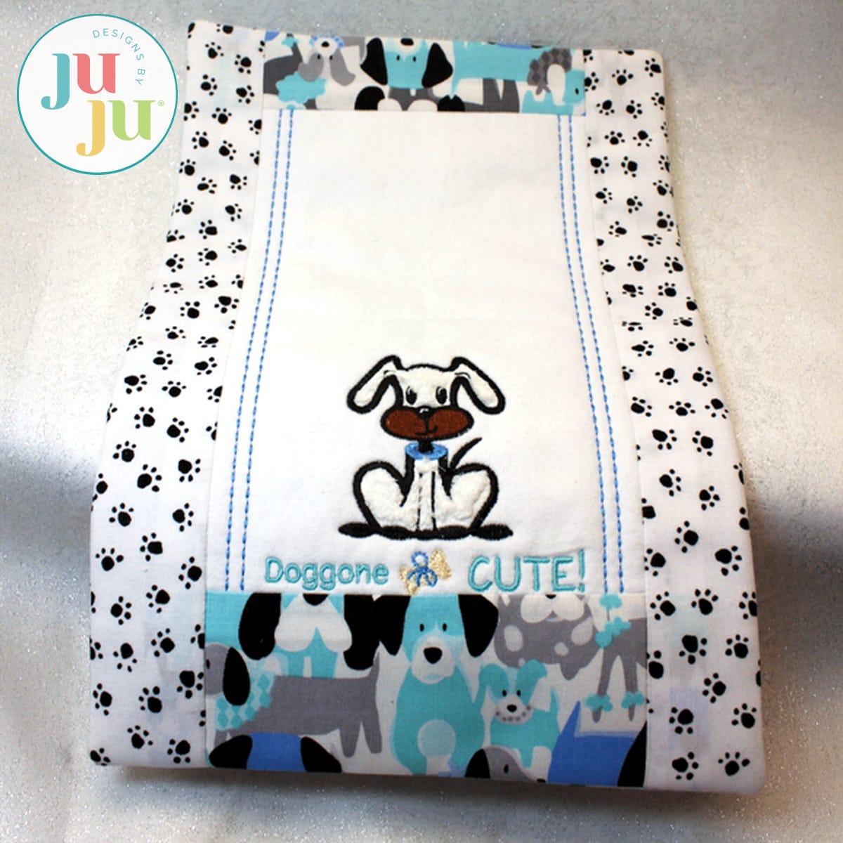 In The Hoop Burp Pads Project by Oma's Place | Machine Embroidery Designs by JuJu