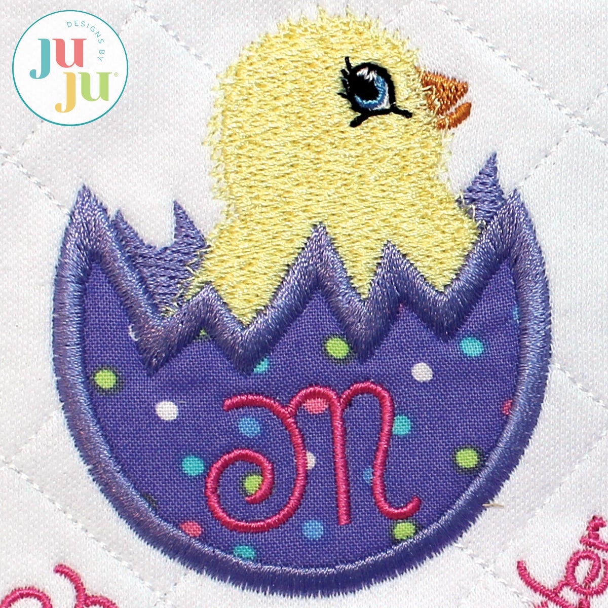 Applique Lil Chick Embroidery Design by Oma's Place | Machine Embroidery Designs by JuJu
