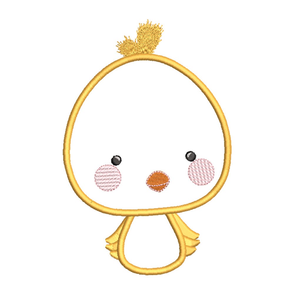 FREE Cute Chick Embroidery Design | Machine Embroidery Designs by JuJu