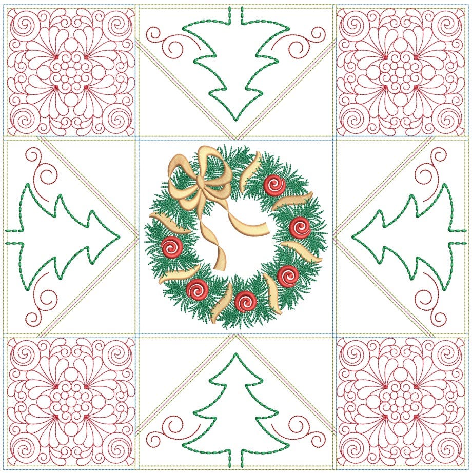 In The Hoop Wreath Mini Quilt Project