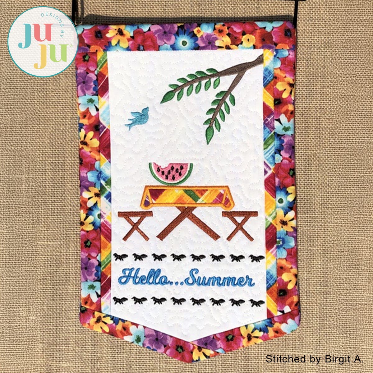  Summer Banner by Oma's Place | Machine Embroidery Designs by JuJu