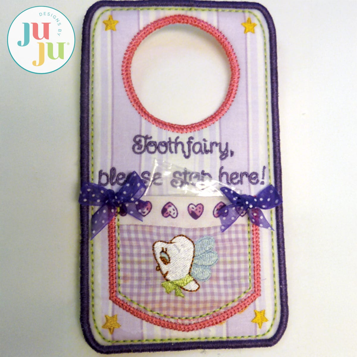 Toothfairy Doorhanger 2 by Oma's Place | Machine Embroidery Designs by JuJu