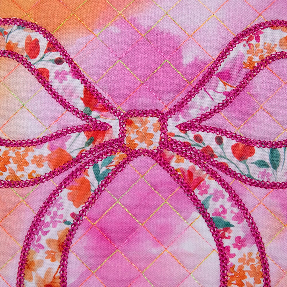 In The Hoop Sweet Bow 1 Wall Hanging Project | Machine Embroidery Designs by JuJu