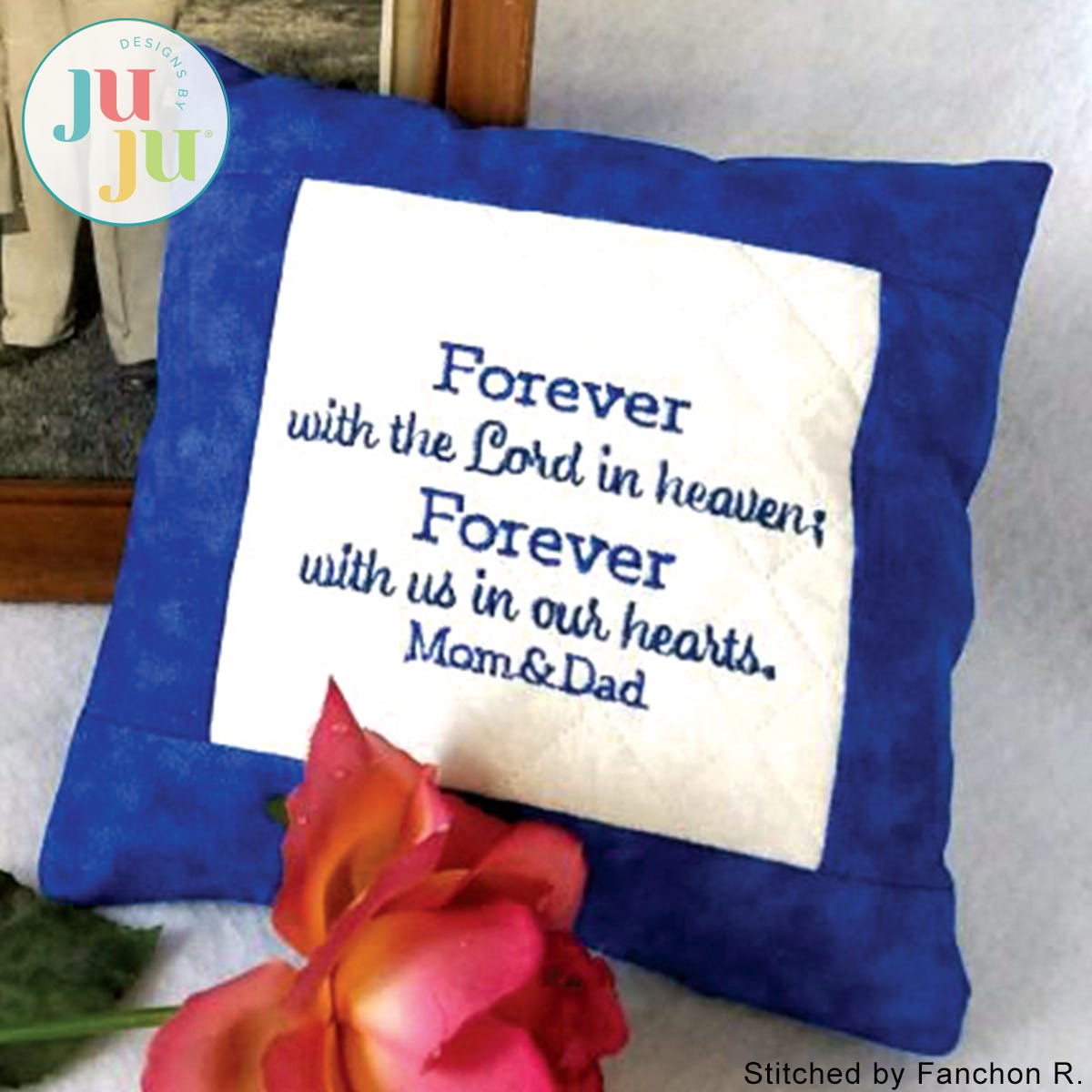 In The Hoop Memory Pillow Project by Oma's Place | Machine Embroidery Designs by JuJu