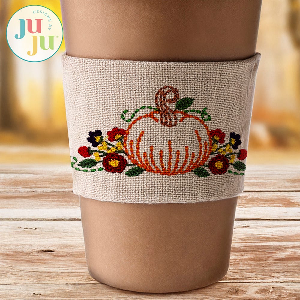 Heirloom Garden Pumpkin 2 Embroidery Design | Machine Embroidery Designs by JuJu