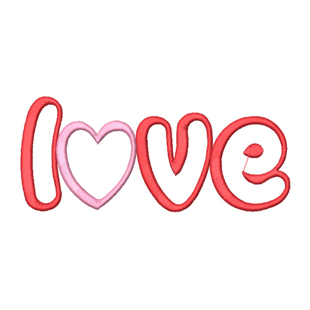 FREE Love Heart Embroidery Design | Machine Embroidery Designs by JuJu