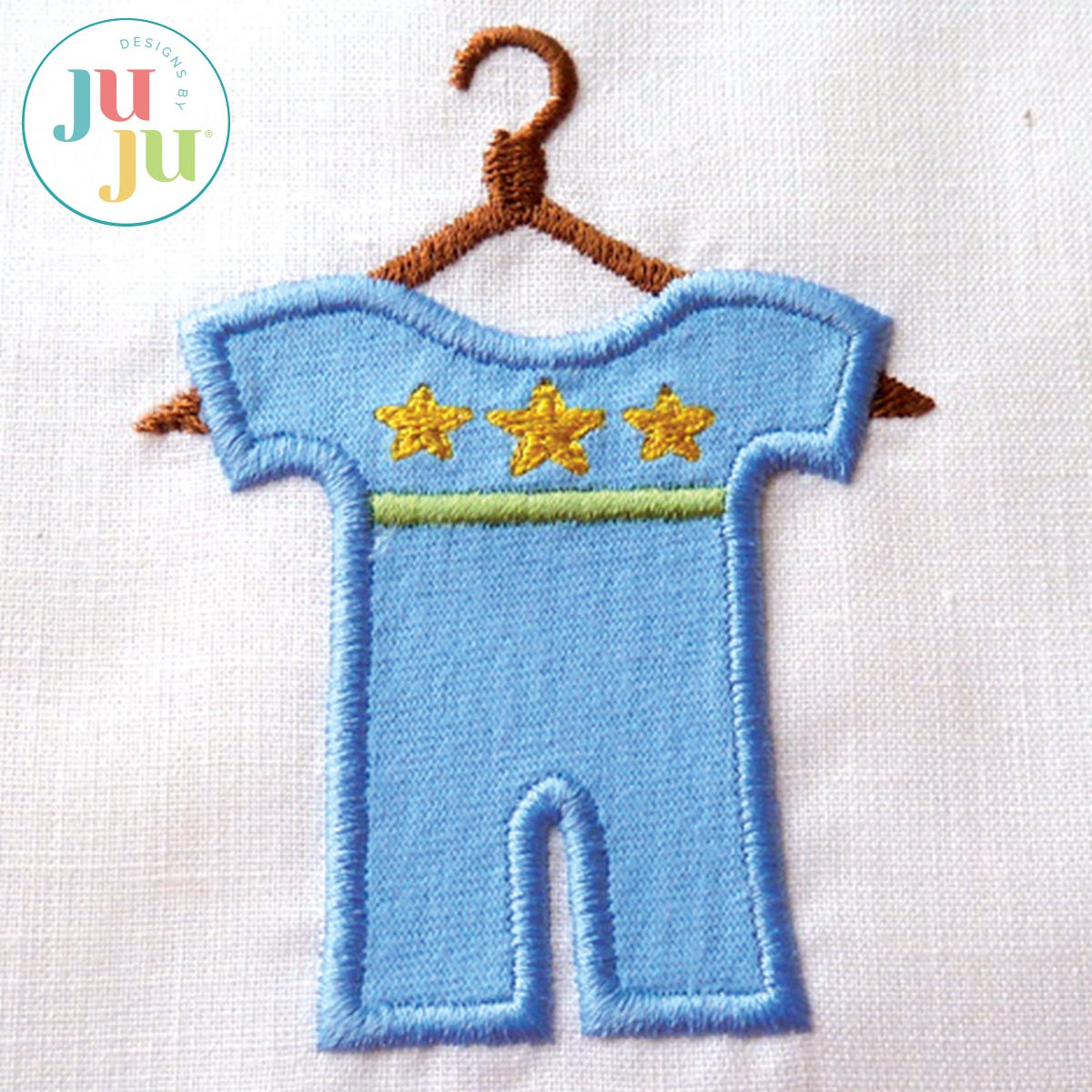 Baby Boy Outfit Applique Embroidery Design by Oma's Place | Machine Embroidery Designs by JuJu