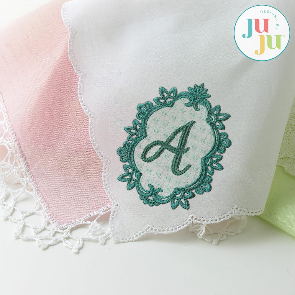Cassandra Monogram Embroidery Font | Machine Embroidery Designs by JuJu