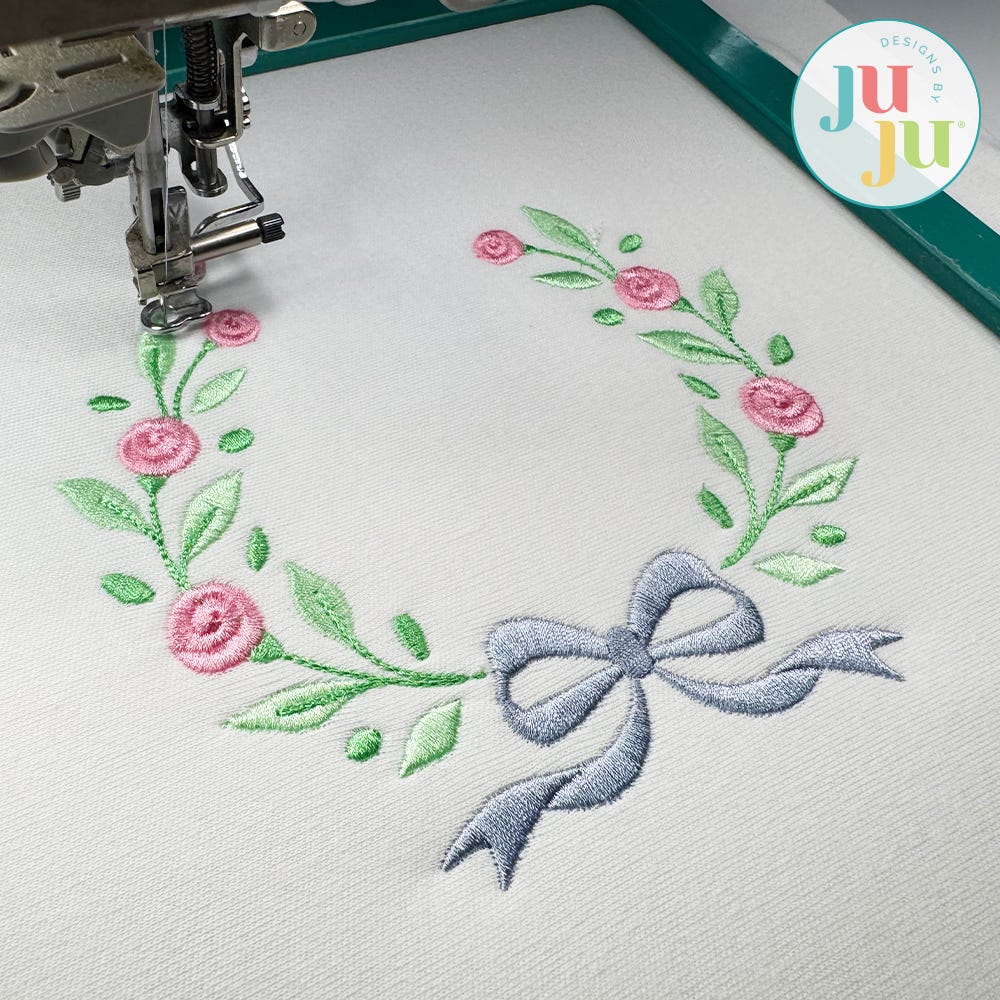 Dainty Rose Embroidery Set | Machine Embroidery Designs by JuJu