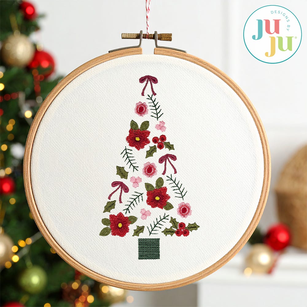 Heirloom Garden Tree Embroidery Design | Machine Embroidery Designs by JuJu