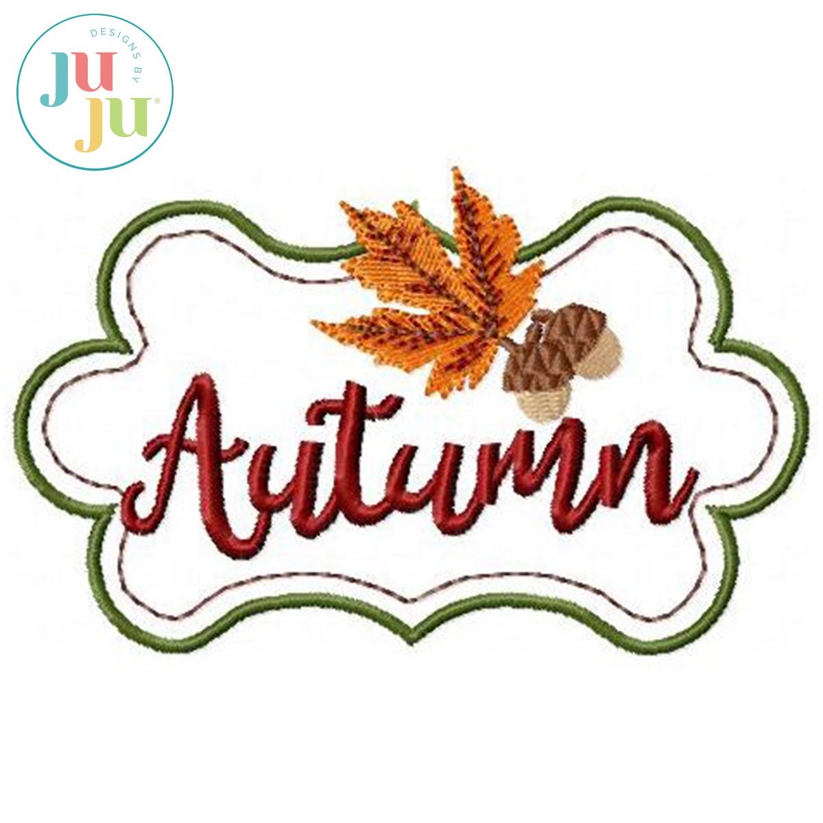 Autumn Single Embroidery Design by Oma's Place | Machine Embroidery Designs by JuJu