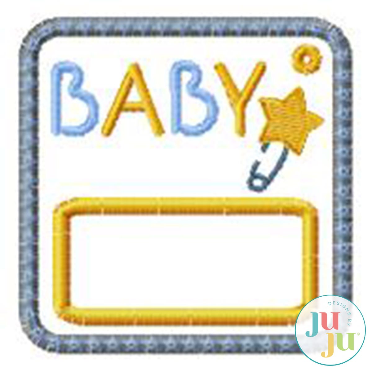 Applique Star Pin Label and ID tag Embroidery Design by Oma's Place | Machine Embroidery Designs by JuJu