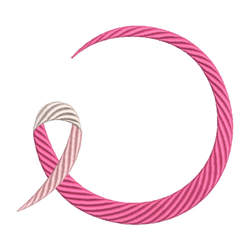FREE Awareness Ribbon Circle Frame Embroidery Design | Machine Embroidery Designs by JuJu