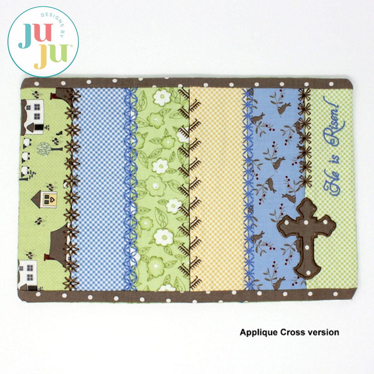 In The Hoop Spring Mini Placemat Project by Oma's Place | Machine Embroidery Designs by JuJu