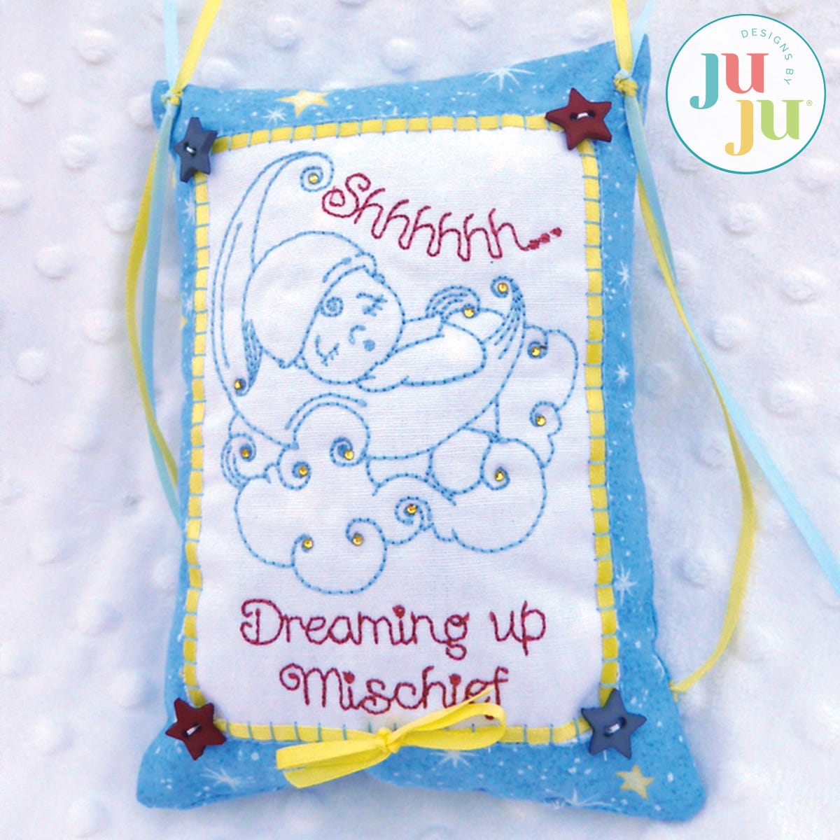 In The Hoop Dreaming Up Mischief Project by Oma's Place | Machine Embroidery Designs by JuJu
