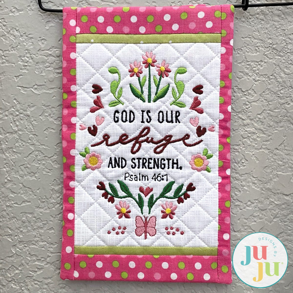 Refuge Mini Quilt by Oma's Place | Machine Embroidery Designs by JuJu