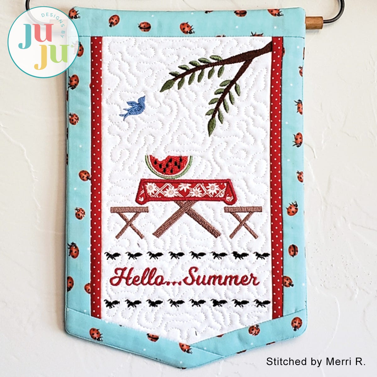 Summer Banner by Oma's Place | Machine Embroidery Designs by JuJu