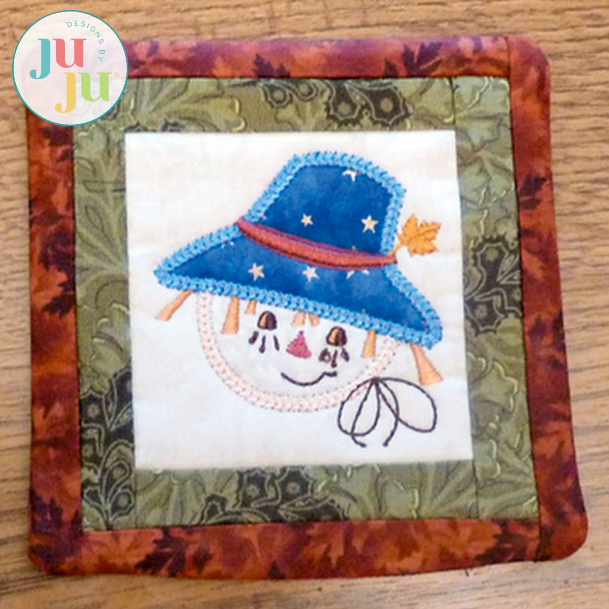 Fall Mug Coasters by Oma's Place | Machine Embroidery Designs by JuJu