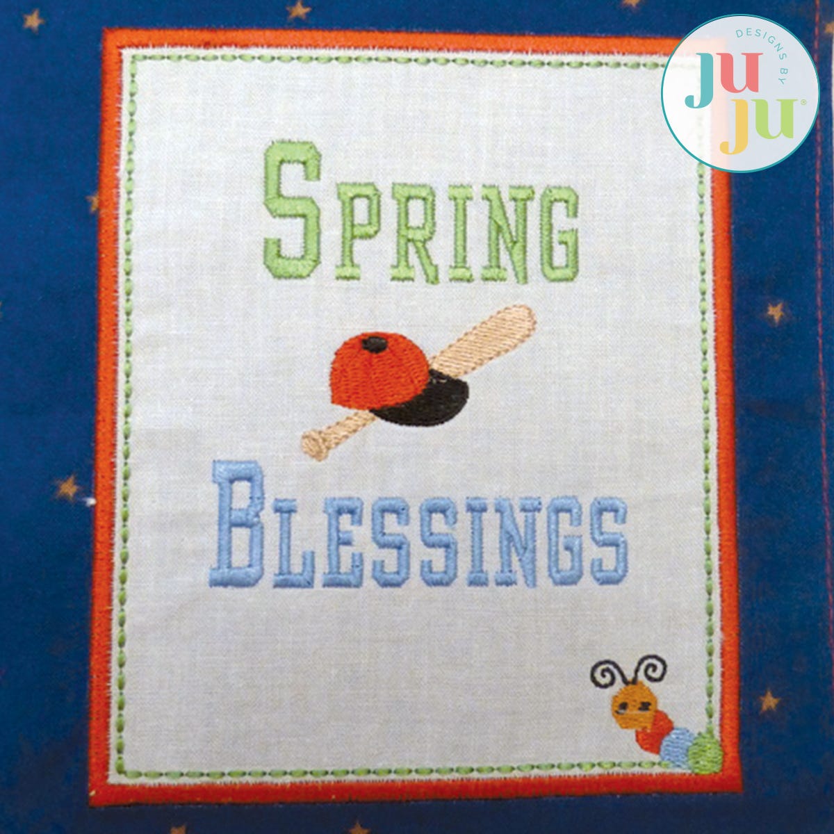 Spring Blessings Washable Coloring Book (Boy) by Oma's Place | Machine Embroidery Designs by JuJu