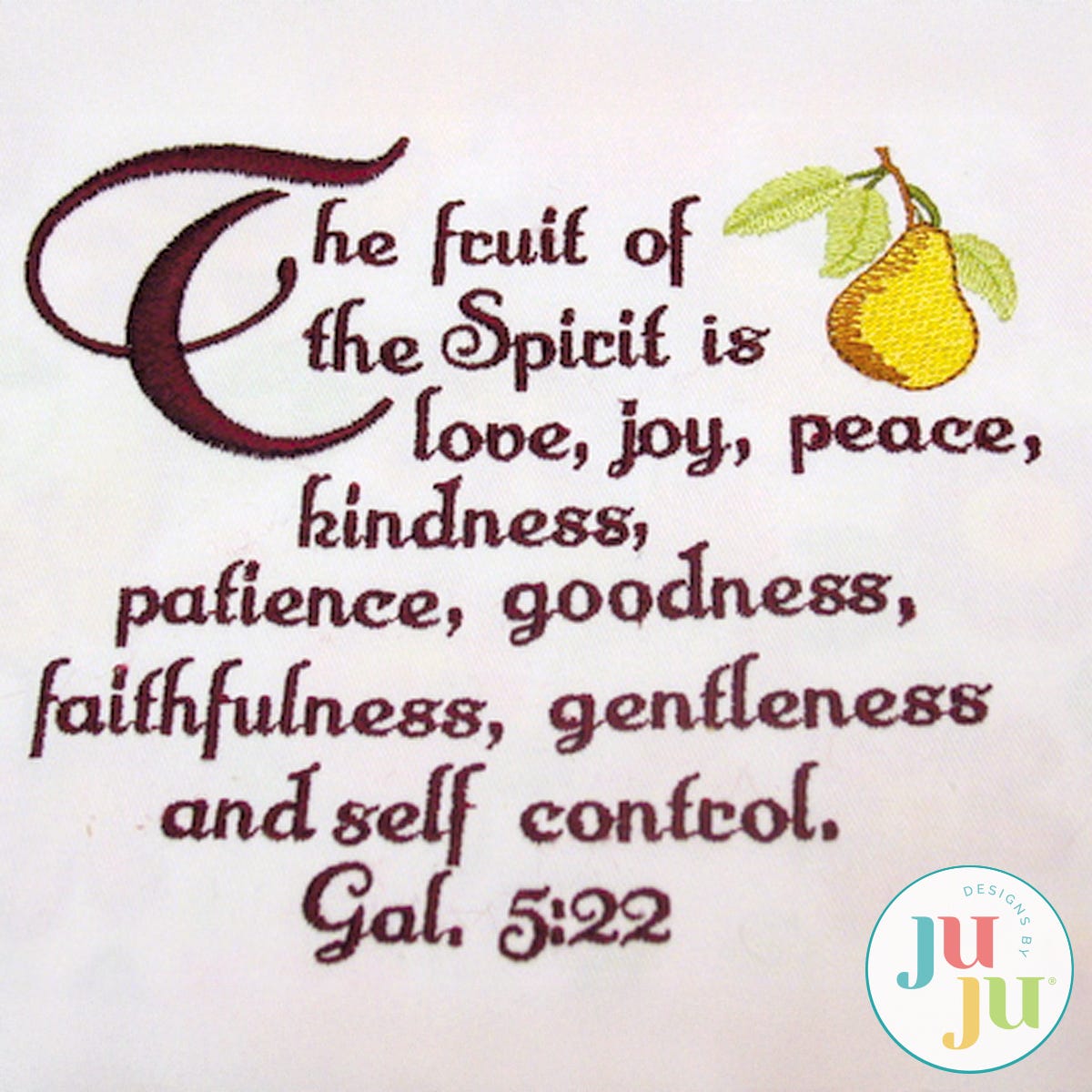 Fruit of the Spirit by Oma's Place | Machine Embroidery Designs by JuJu