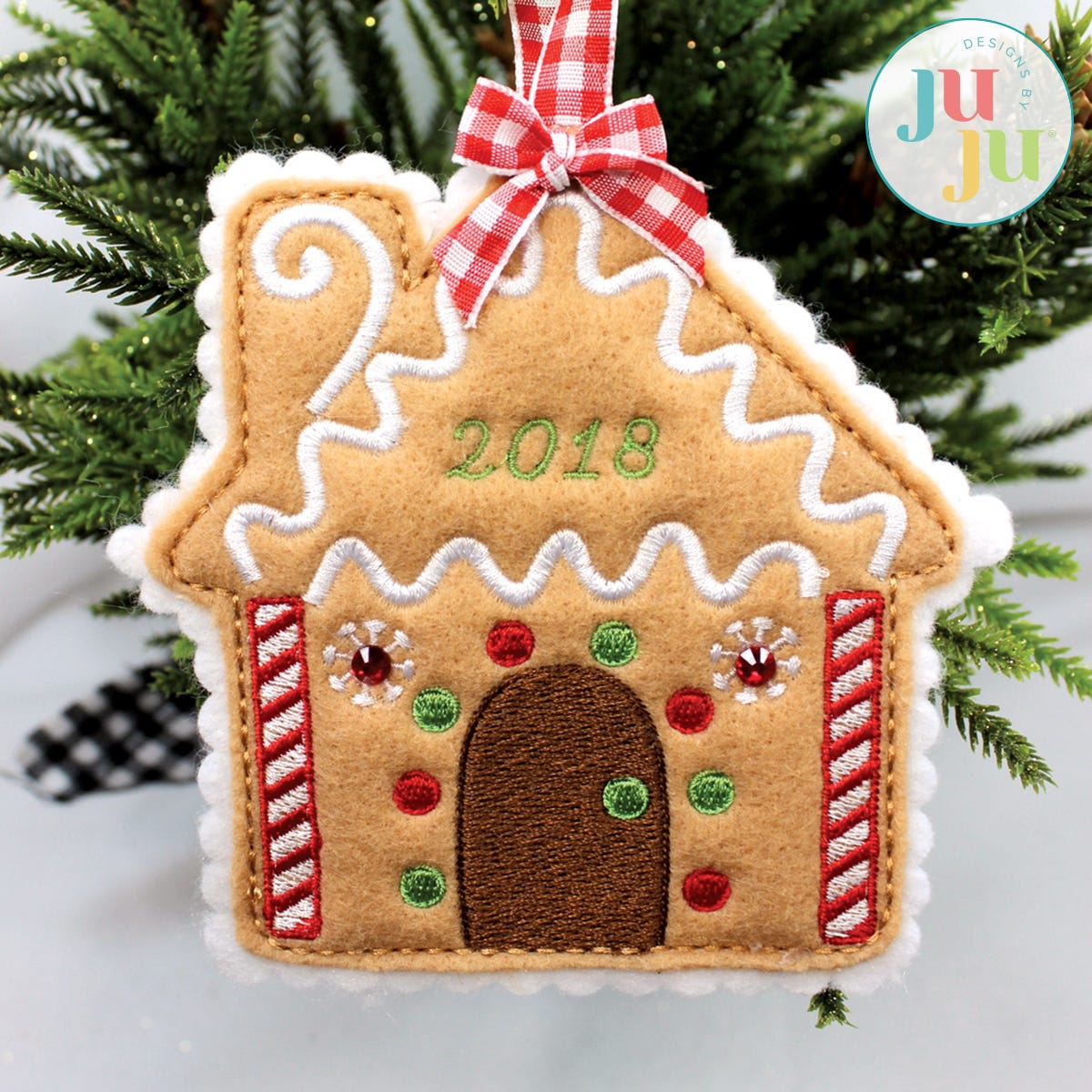 Christmas Cookie Ornaments Set 2 by Oma's Place | Machine Embroidery Designs by JuJu