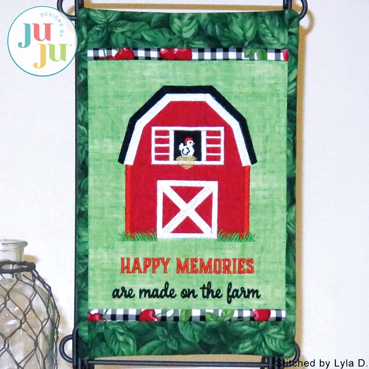 In The Hoop Farm Mini Quilt Project by Oma's Place | Machine Embroidery Designs by JuJu