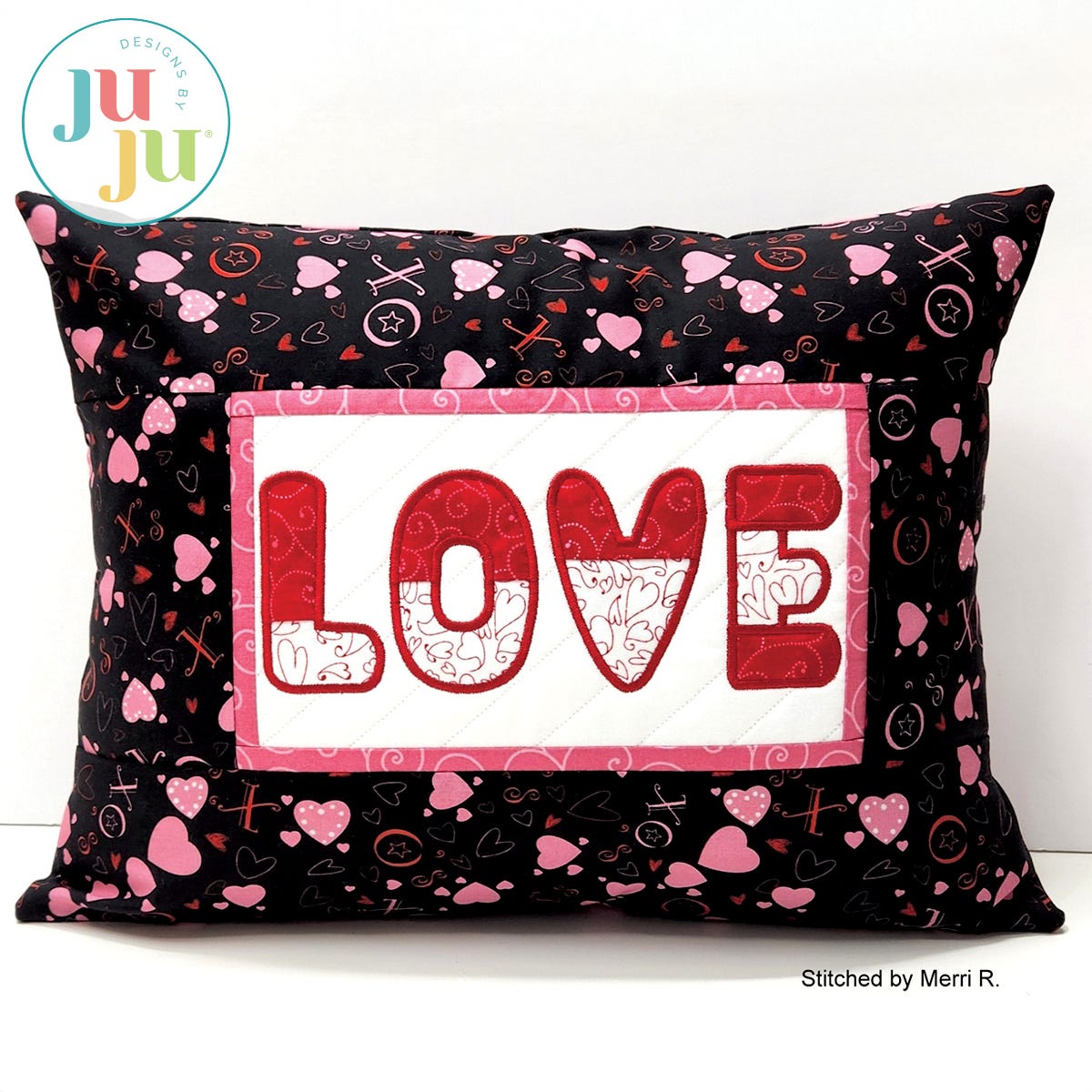 Love Pillow by Oma's Place | Machine Embroidery Designs by JuJu