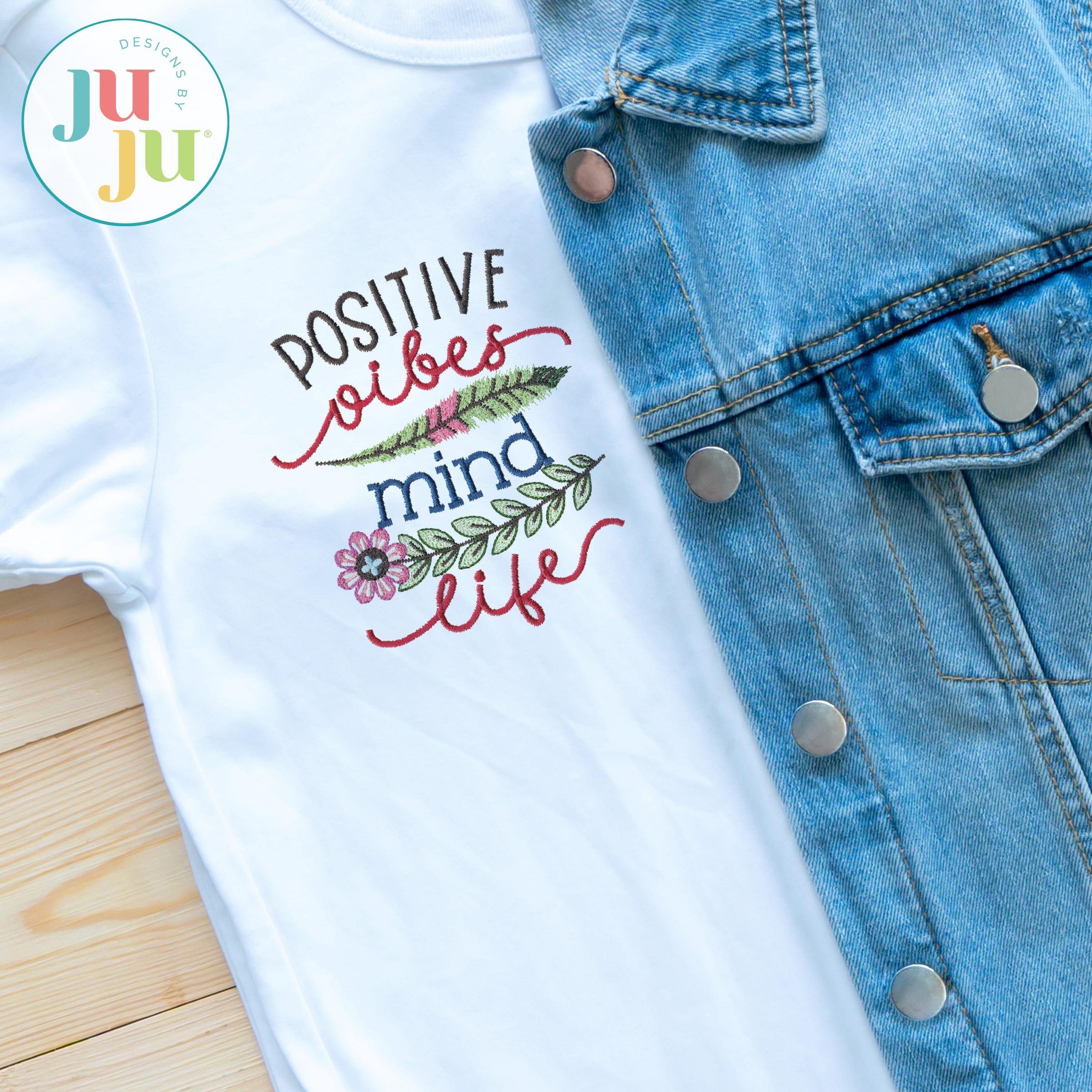 Encouraging Words Embroidery Set 1 | Machine Embroidery Designs by JuJu