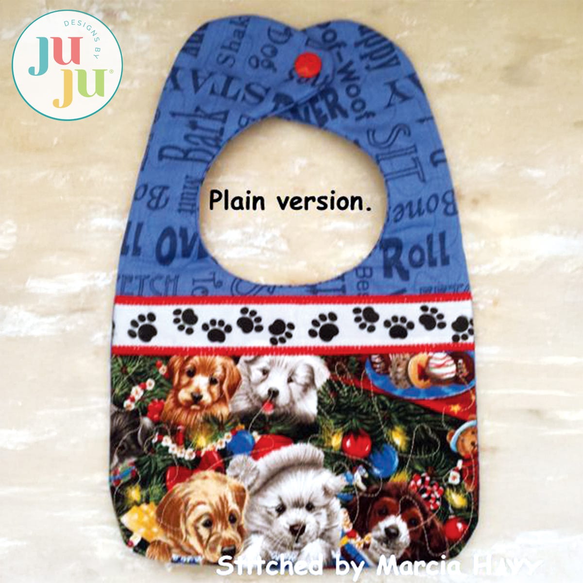 In The Hoop Doggone Bib Project by Oma's Place | Machine Embroidery Designs by JuJu