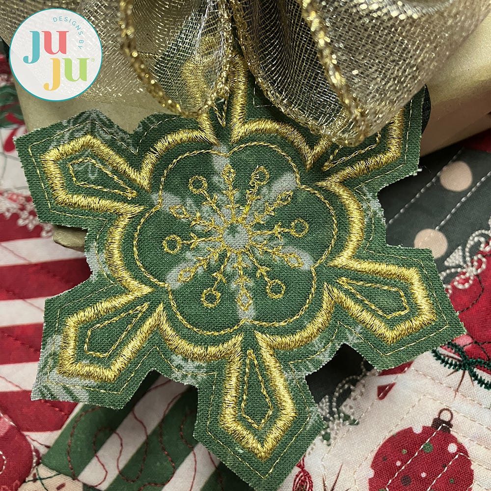 In The Hoop Nordic Ornaments 3 Project | Machine Embroidery Designs by JuJu