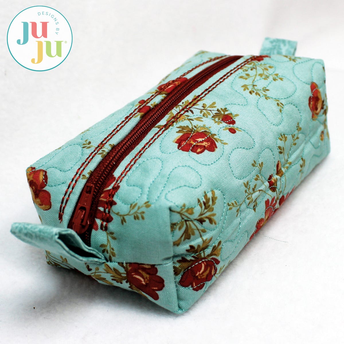 In The Hoop Boxy Zippered Bag Project by Oma's Place | Machine Embroidery Designs by JuJu