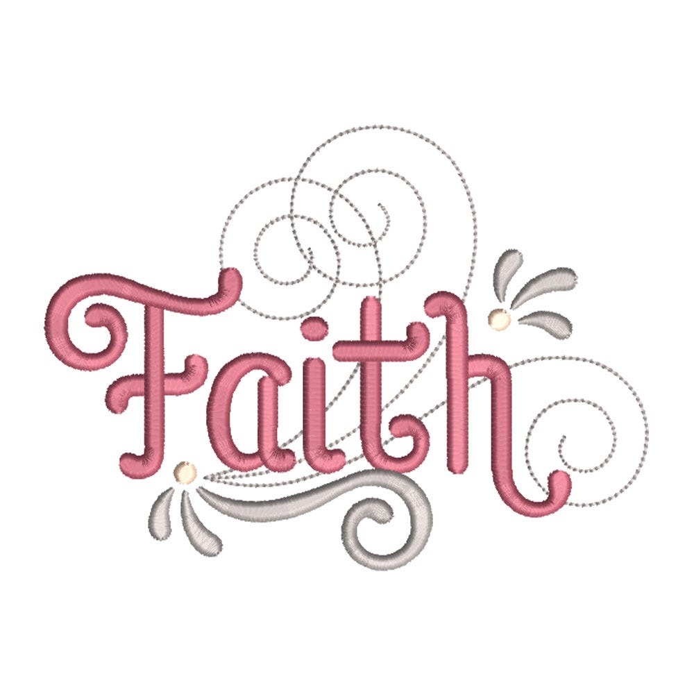 FREE Faith Swirl Embroidery Design | Machine Embroidery Designs by JuJu