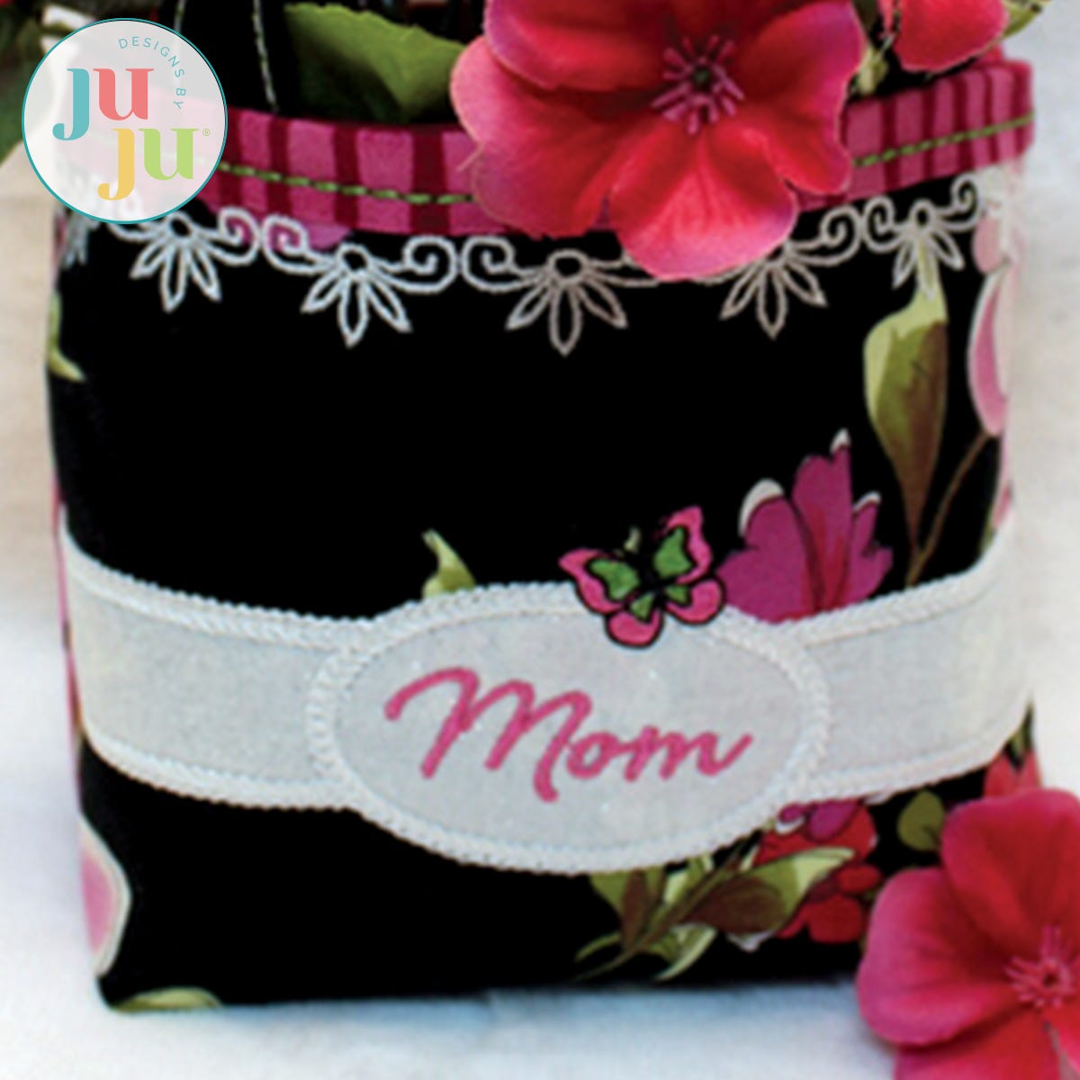 In The Hoop Mother Gift Bag Project by Oma's Place | Machine Embroidery Designs by JuJu