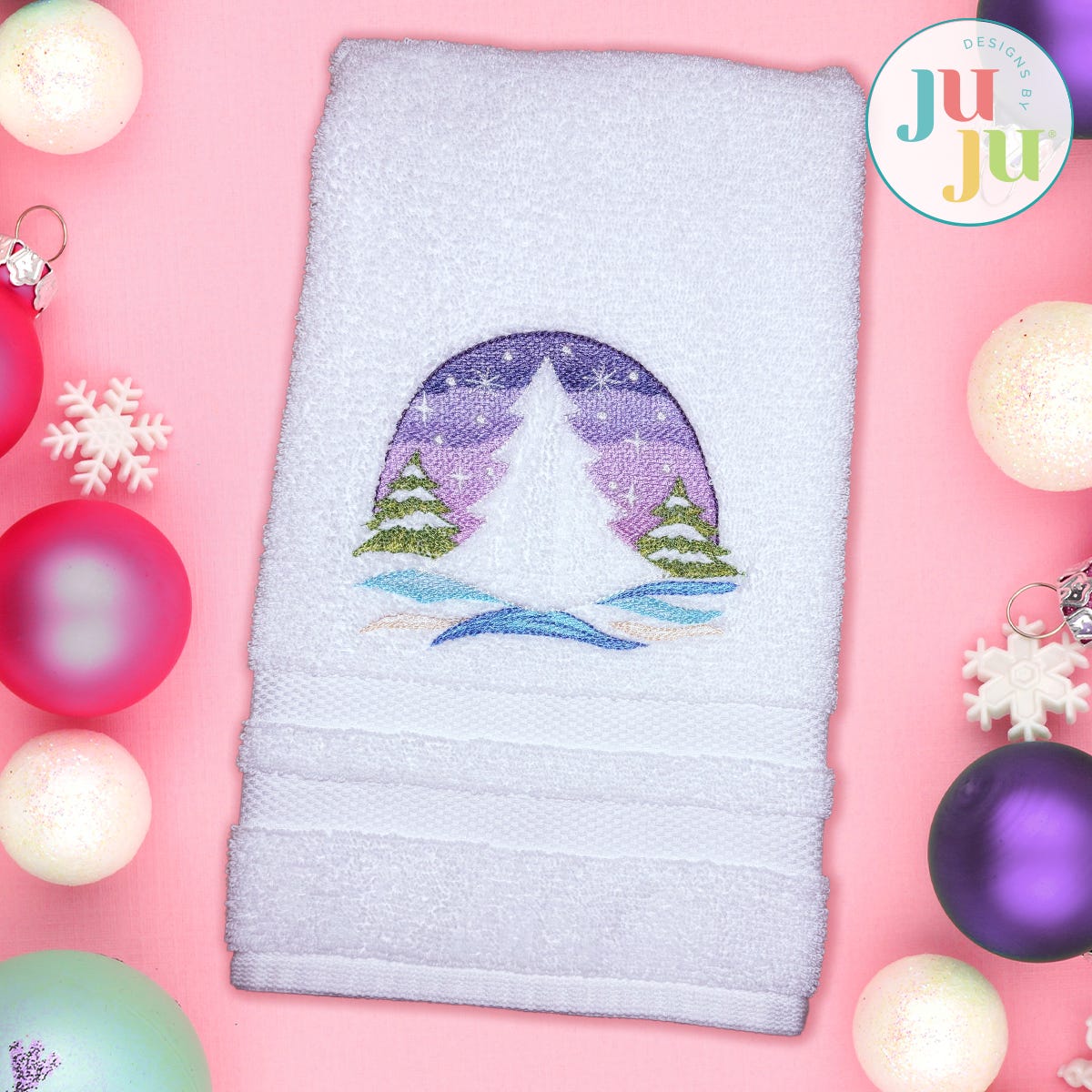 Embossed Winter Scenes Embroidery Set | Machine Embroidery Designs by JuJu
