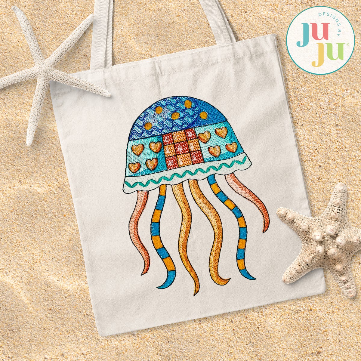 Sparkling Sea Life Embroidery Set 2 | Machine Embroidery Designs by JuJu