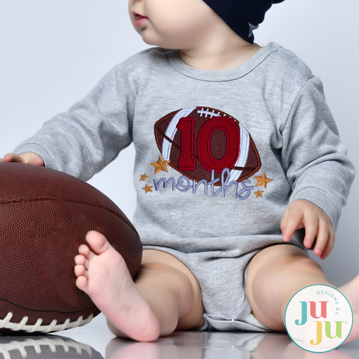 Sports Baby Milestones Applique Embroidery Set | Machine Embroidery Designs by JuJu