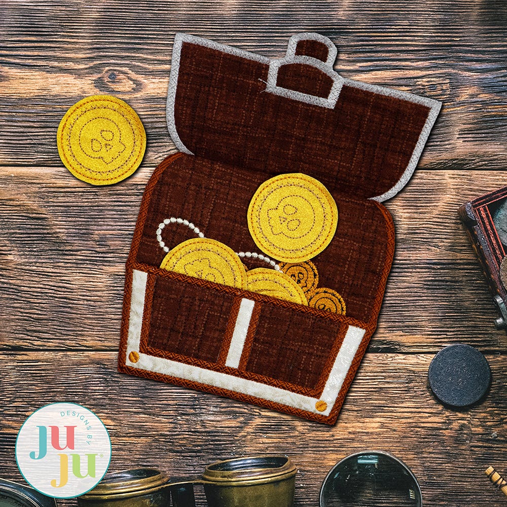  In The Hoop Pirate Adventure Bag Project | Machine Embroidery Designs by JuJu