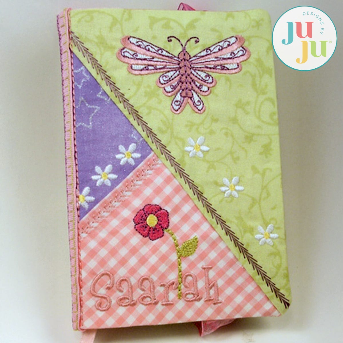 Crazy Patch Bible Cover by Oma's Place | Machine Embroidery Designs by JuJu