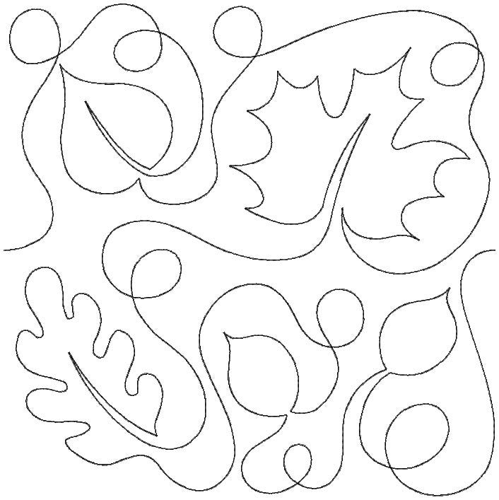 Autumn Leaves 2 End-to-End Quilting | Machine Embroidery Designs by JuJu