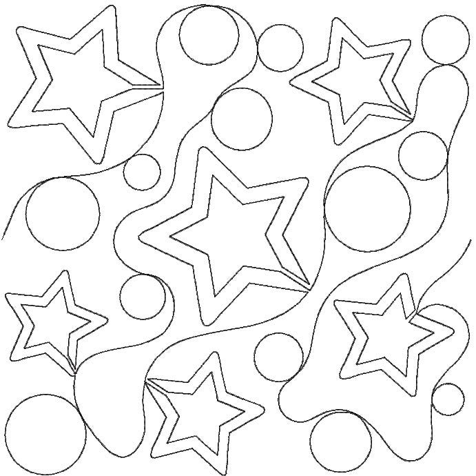 Stars and Circles End-to-End Quilting | Machine Embroidery Designs by JuJu