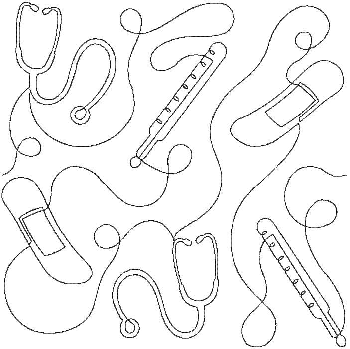Medical Nursing End-to-End Quilting | Machine Embroidery Designs by JuJu