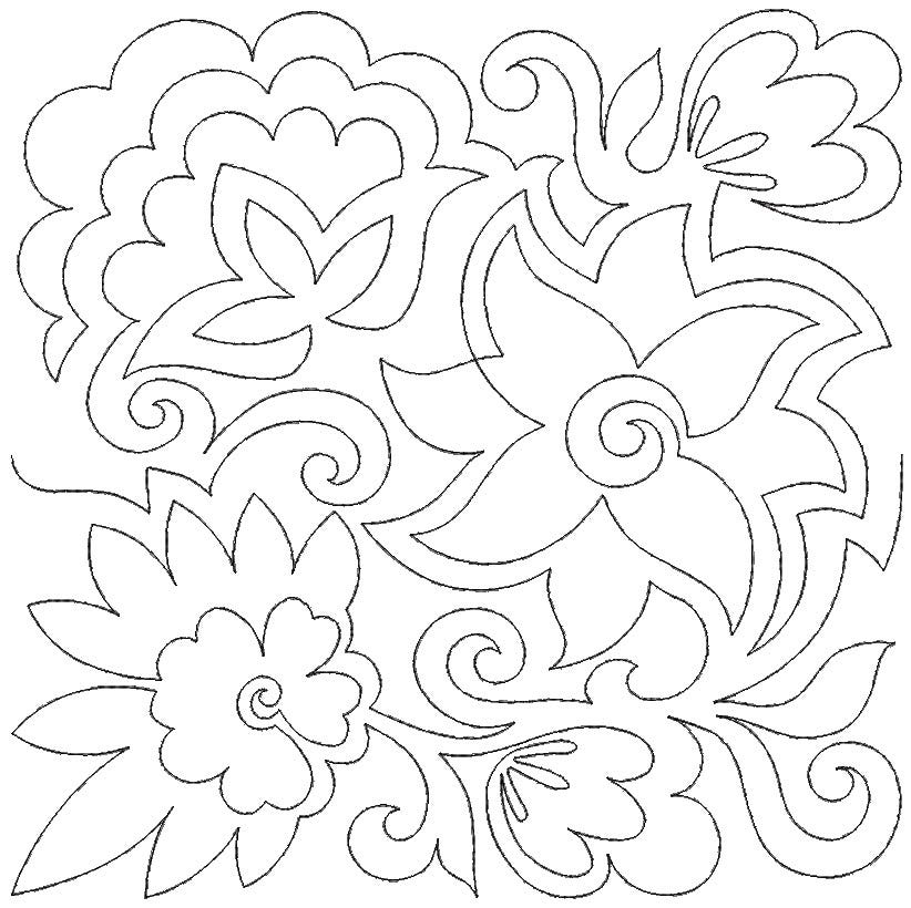 Jacobean Floral 2 End-to-End Quilting | Machine Embroidery Designs by JuJu