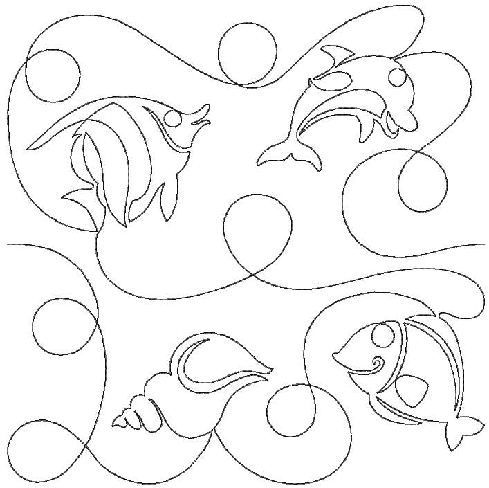 Ocean Splendor End-to-End Quilting Design | Machine Embroidery Designs by JuJu