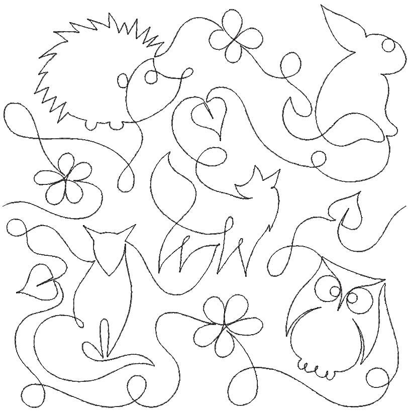 Forest Friends End-to-End Quilting Design | Machine Embroidery Designs by JuJu