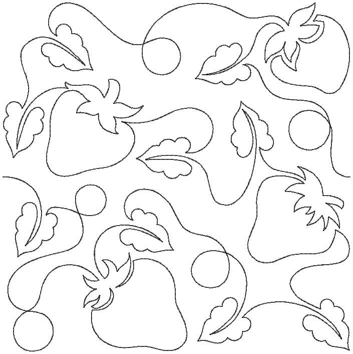 Strawberries End-to-End Quilting | Machine Embroidery Designs by JuJu