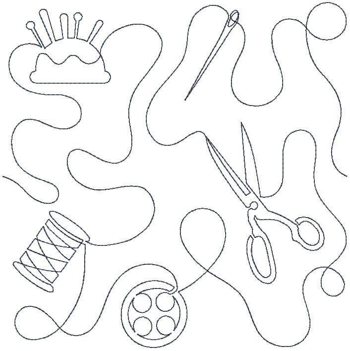 Sewing 2 End-to-End Quilting | Machine Embroidery Designs by JuJu